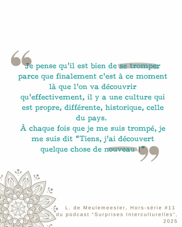 Extrait de mon échange avec Ludovic de Meulemeester, DG de royalcaninfrance en Amérique Latine, qui revient sur ses expériences à l'international, de l'Angleterre à la Colombie en passant par la Russie.
Un échange passionnant sur le management interculturel et la découverte du monde avec émotion, vulnérabilité et curiosité.citation
diversité
culture
diversitéculturelle
conférence
rh
inspiration
entreprise
compétencesinterculturelles
international
management
managementinterculturel